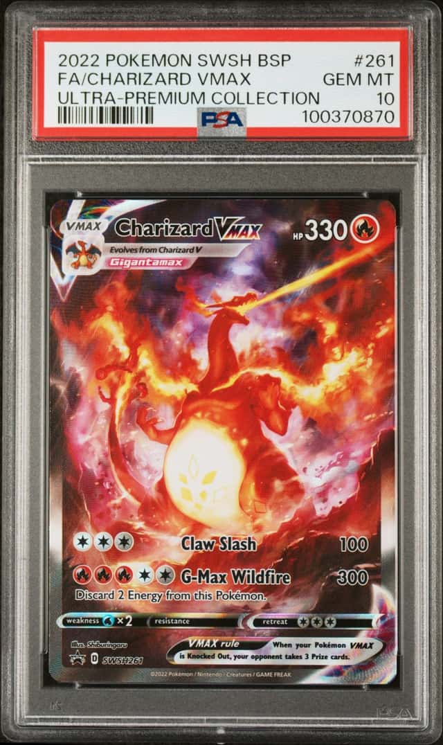 Pokémon TCG Charizard Vmax SWSH261 Ultra Premium Collection Promo Card PSA 10