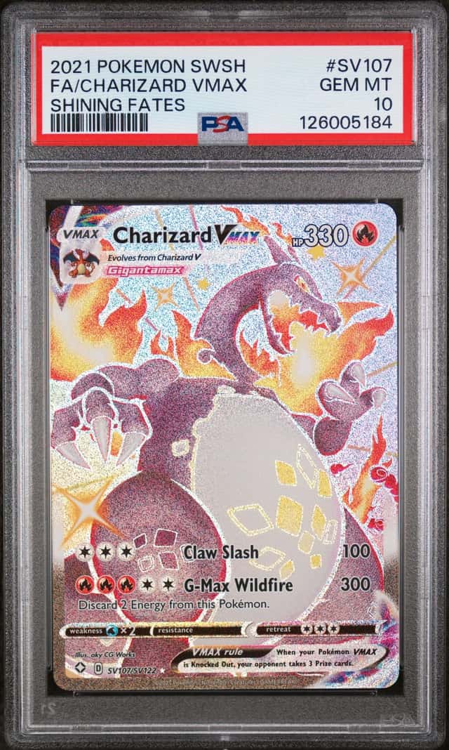Pokémon TCG Shining Fates Shiny Vault Charizard VMAX SV107/SV122 PSA 10
