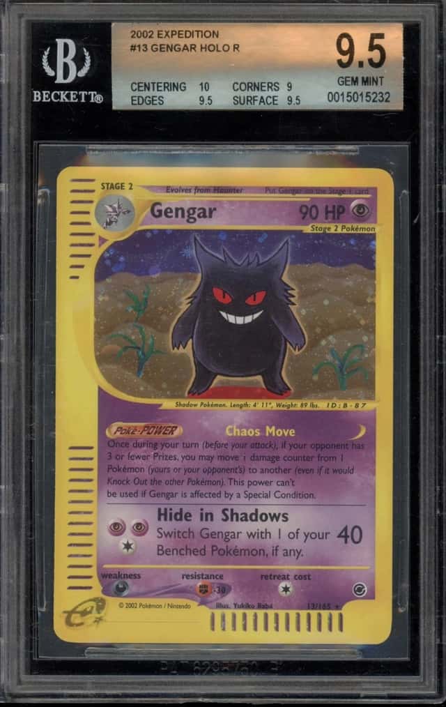 Pokemon Gengar Expedition Holo 13 BGS 9.5