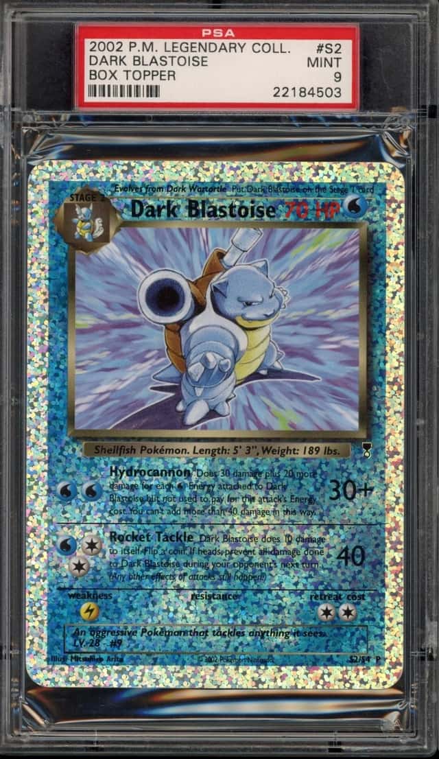 Pokemon Dark Blastoise Legendary Coll. Bx. Topper S2 PSA 9 Mint