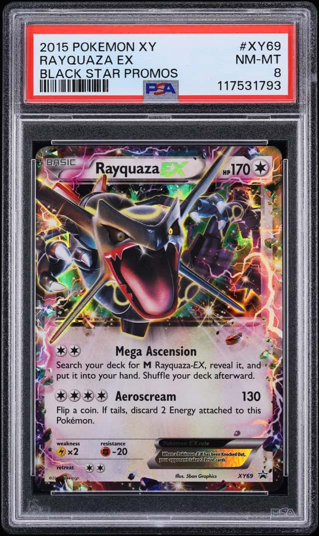 2015 Pokemon XY Black Star Promo Rayquaza EX #XY69 PSA 8 NM-MT