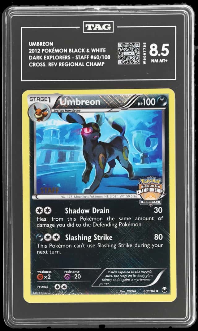 2012 Pokemon Black and White Dark Explorers Promos Regional Championships Staff Umbreon #60