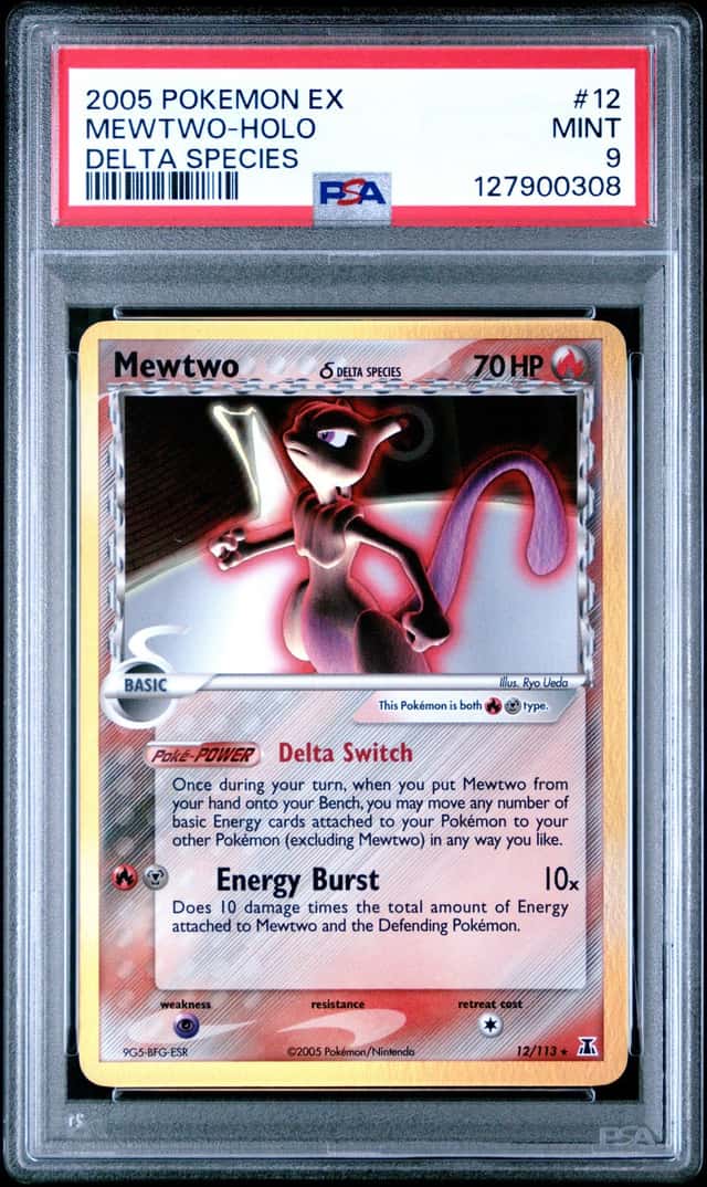2005 Pokemon EX Delta Species Holo Mewtwo #12 PSA 9 MINT