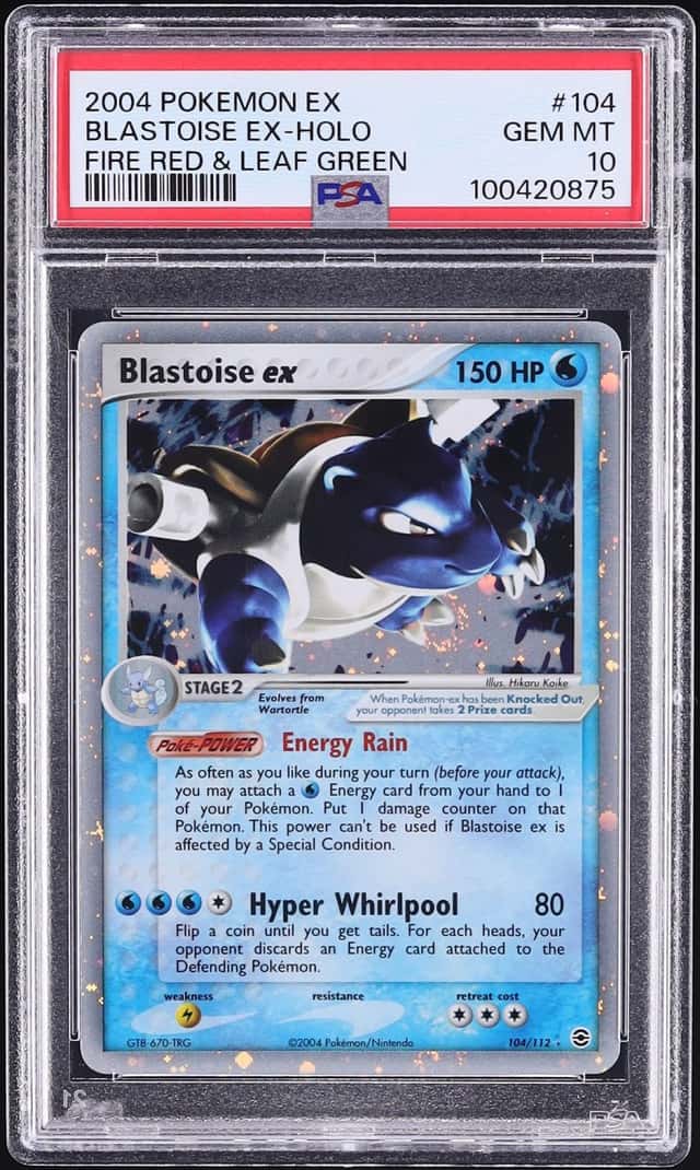 2004 Pokemon EX Fire Red & Leaf Green Holo Blastoise EX #104 PSA 10 GEM MINT