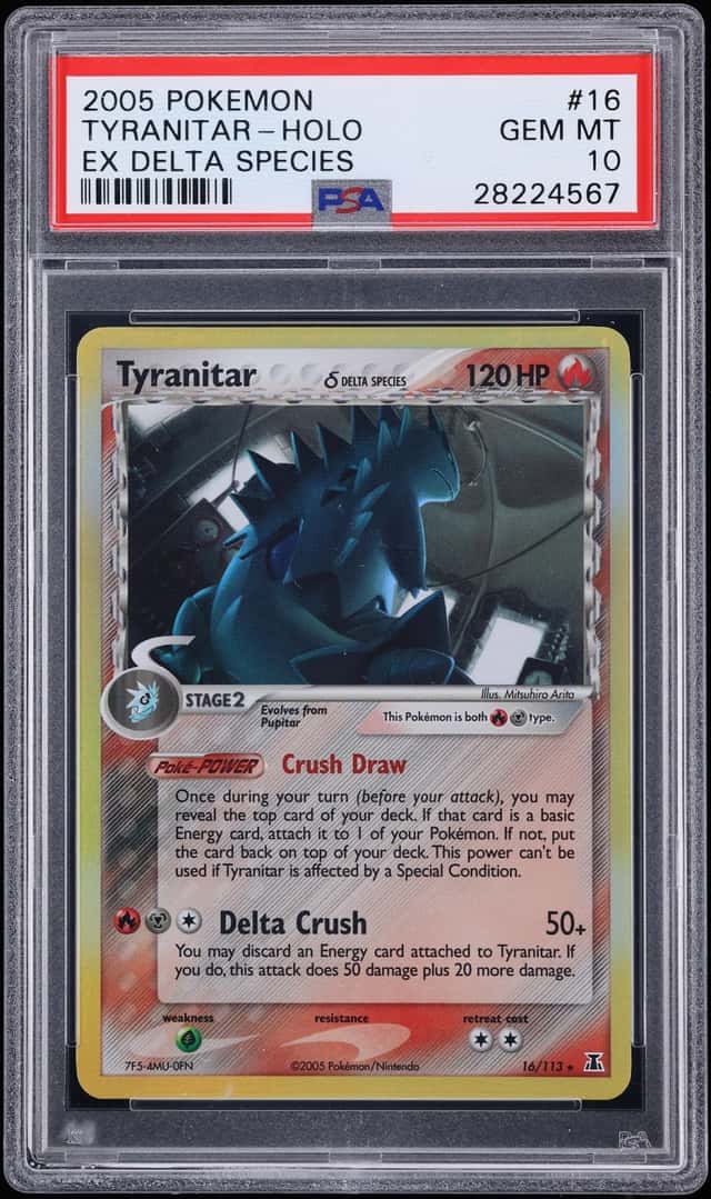 2005 Pokemon EX Delta Species Holo Tyranitar #16 PSA 10 GEM MINT