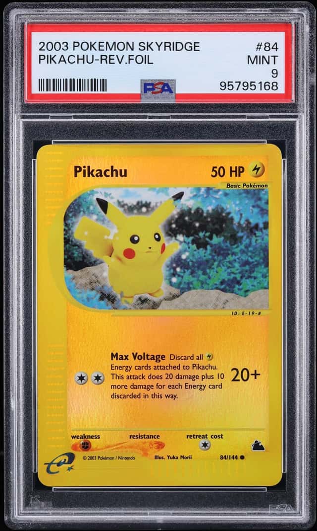 2003 Pokemon Skyridge Reverse Holo Pikachu #84 PSA 9 MINT