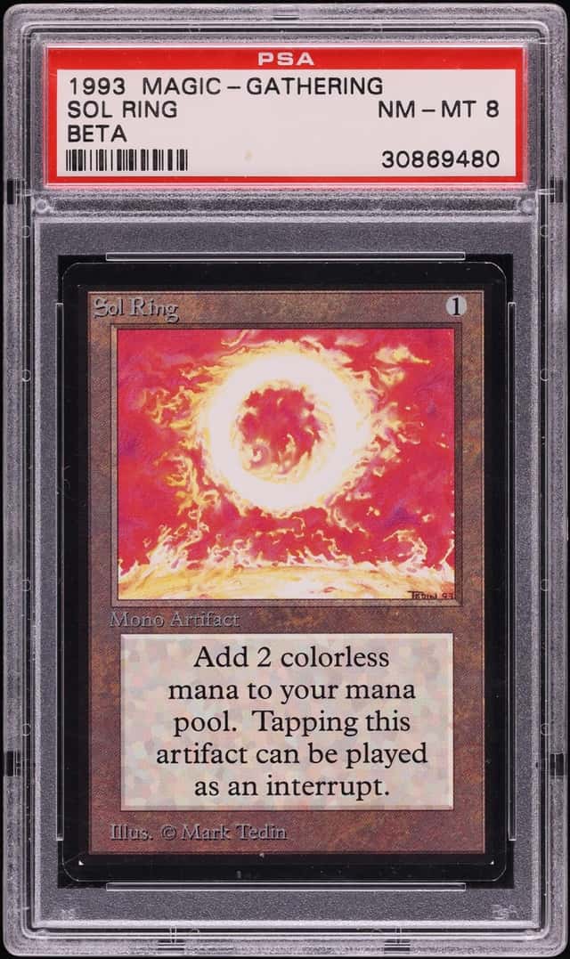 1993 Magic The Gathering MTG Beta Sol Ring PSA 8 NM-MT