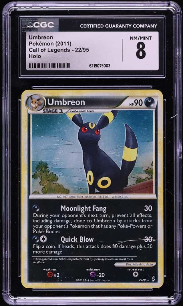 2011 Pokemon Call Of Legends Holo Umbreon #22 CGC 8 NM-MT