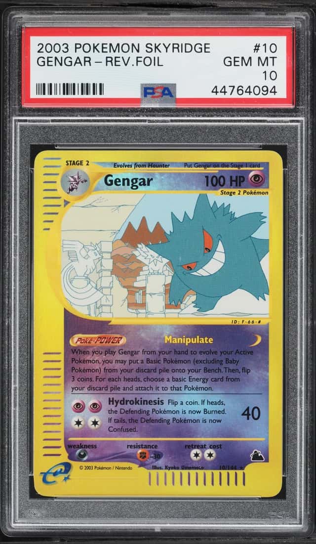2003 Pokemon Skyridge Reverse Holo Gengar #10 PSA 10 GEM MINT