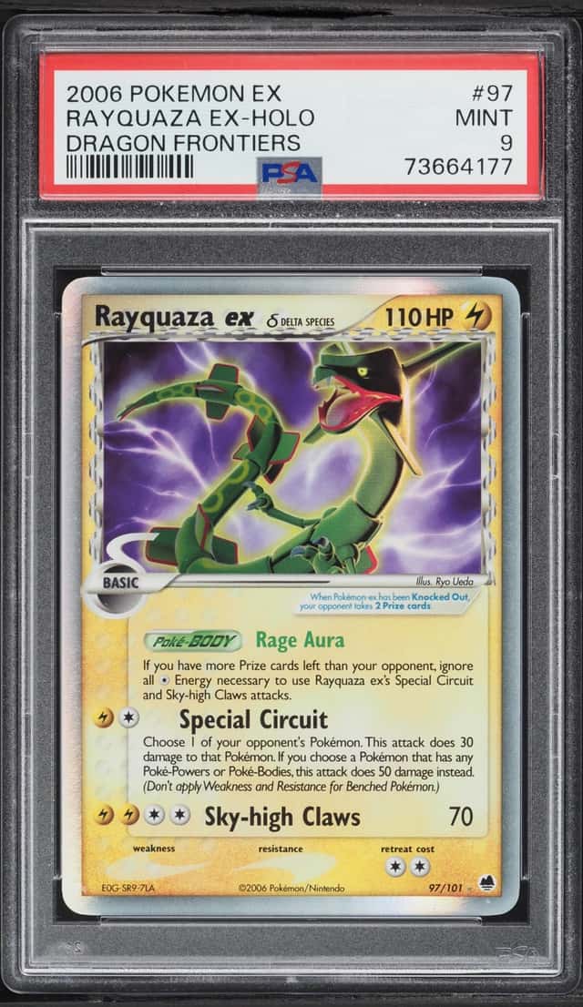 2006 Pokemon EX Dragon Frontiers Holo Rayquaza EX #97 PSA 9 MINT