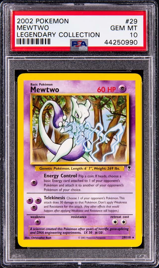 2002 Pokemon Legendary Collection #19 Mewtwo - PSA GEM MT 10