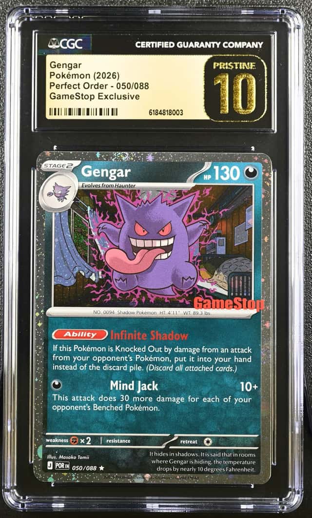 2026 Pokemon Mega Evolution Perfect Order Promo Gamestop Exclusive Gengar #050