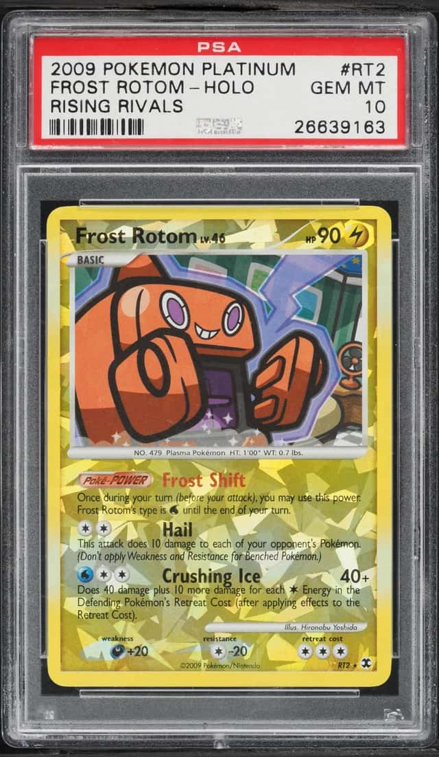 2009 Pokemon Platinum Rising Rivals Holo Frost Rotom #RT2 PSA 10 GEM MINT