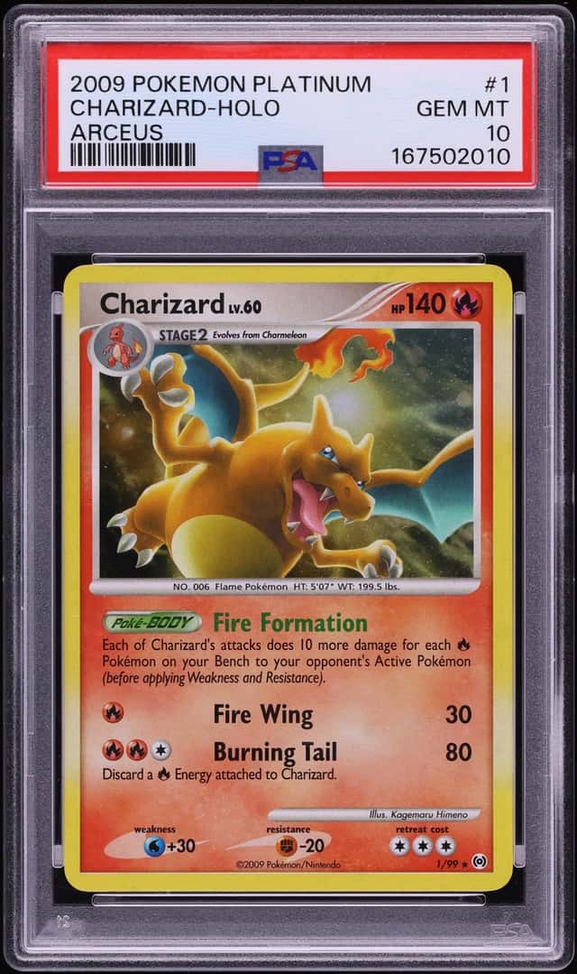 2009 Pokemon Platinum Arceus Holo Charizard #1 PSA 10 GEM MINT