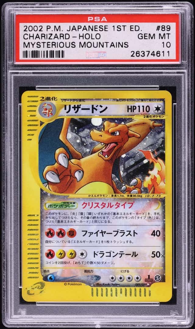 2002 Pokemon Japanese Mysterious Mountains 1st Edition Holo Charizard #089 PSA 10 GEM MINT