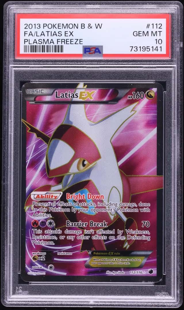 2013 Pokemon Black & White Plasma Freeze Full Art Latias EX #112 PSA 10 GEM MINT