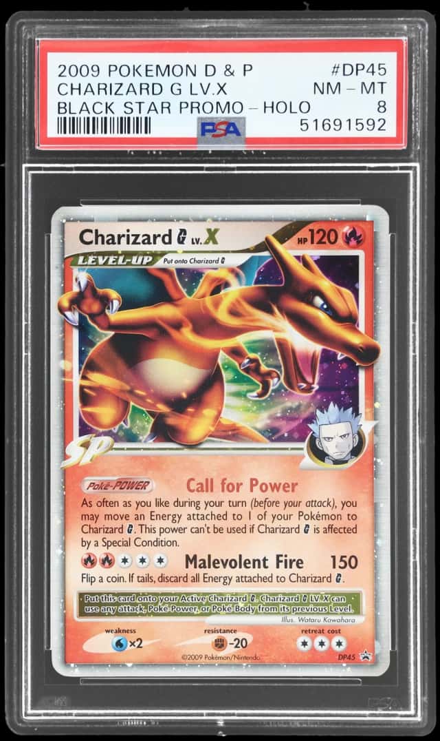 2009 Pokemon Diamond and Pearl Black Star Promo Holo Charizard G Lv X #DP45