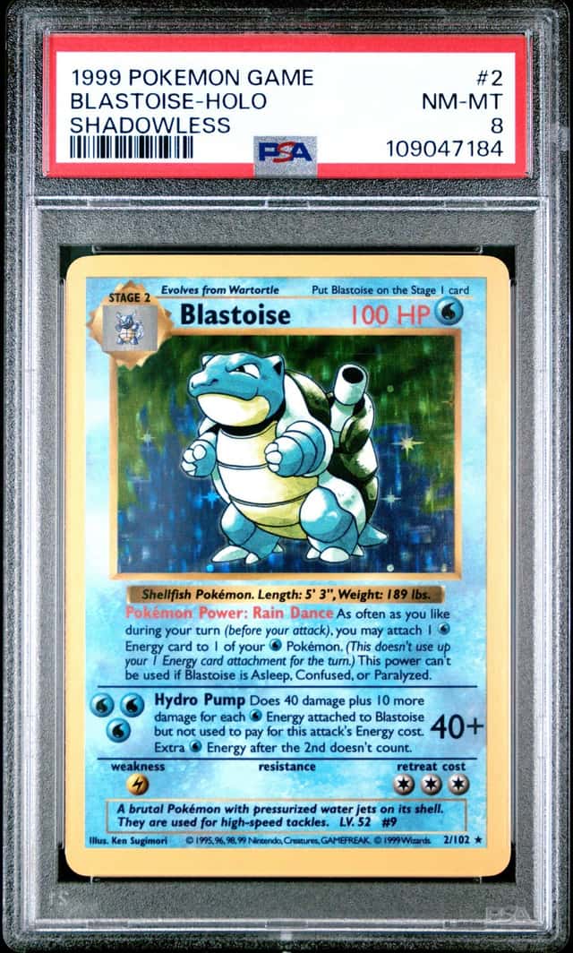 1999 Pokemon Base Set Shadowless Holo Blastoise #2