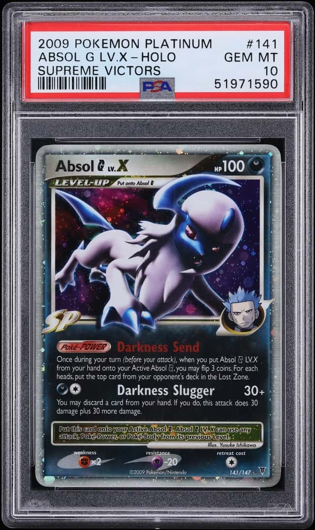 2009 Pokemon Platinum Supreme Victors Holo Absol G LV.X #141 PSA 10 GEM MINT