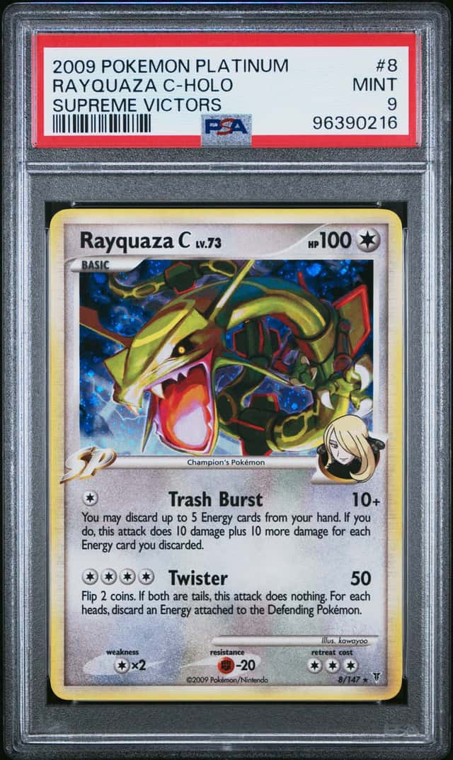 2009 Pokemon Platinum Supreme Victors Holo Rayquaza C #8 PSA 9 MINT