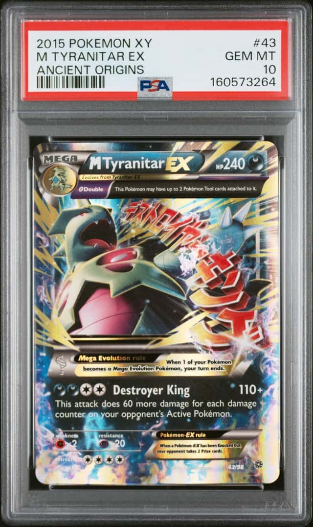2015 Pokemon XY Ancient Origins M Tyranitar Ex #43