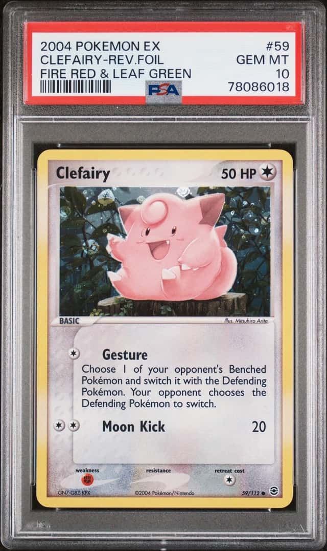 2004 Pokemon Ex Fire Red Leaf Green Reverse Holo Clefairy #59