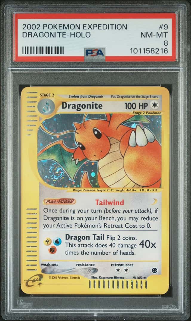 2002 Pokemon Expedition Holo Dragonite #9