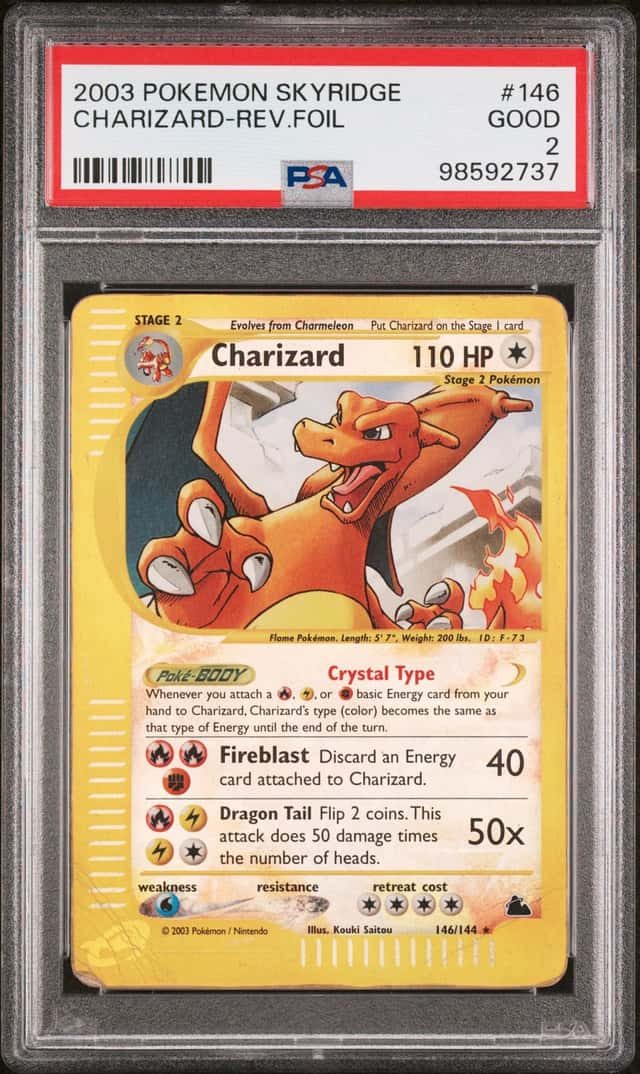 2003 Pokemon Skyridge Reverse Holo Charizard #146