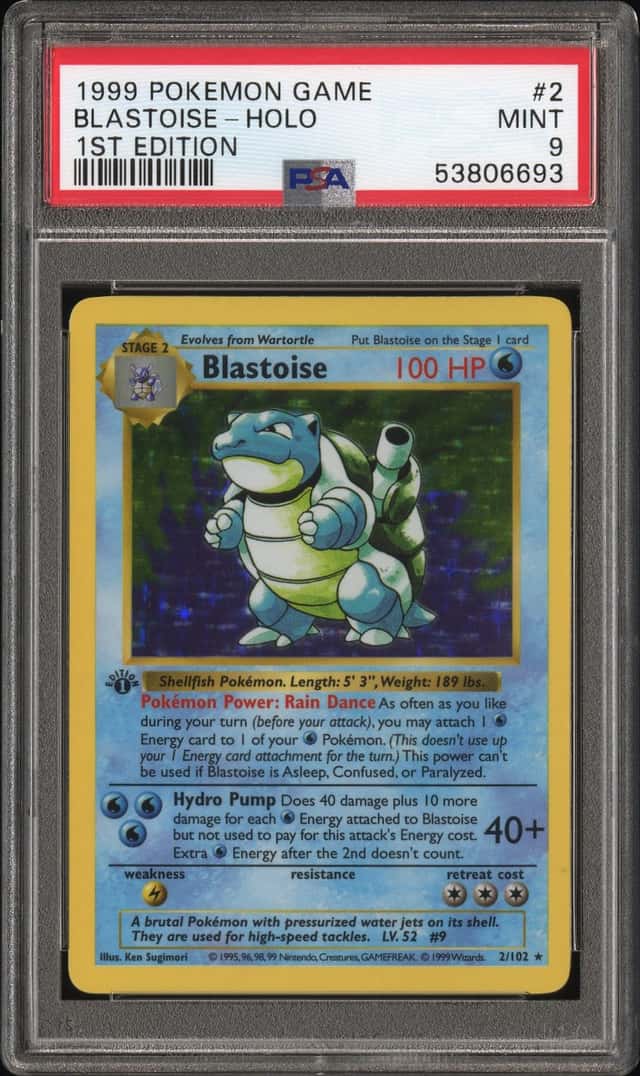 1999 Pokemon Base Set 1st Edition Holo Blastoise #2