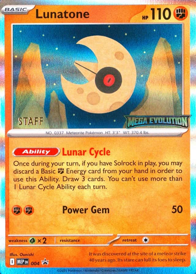 Prerelease · Evolution Mega Staff