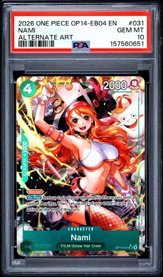 Nami 031 Alternate Art One Piece PSA 10