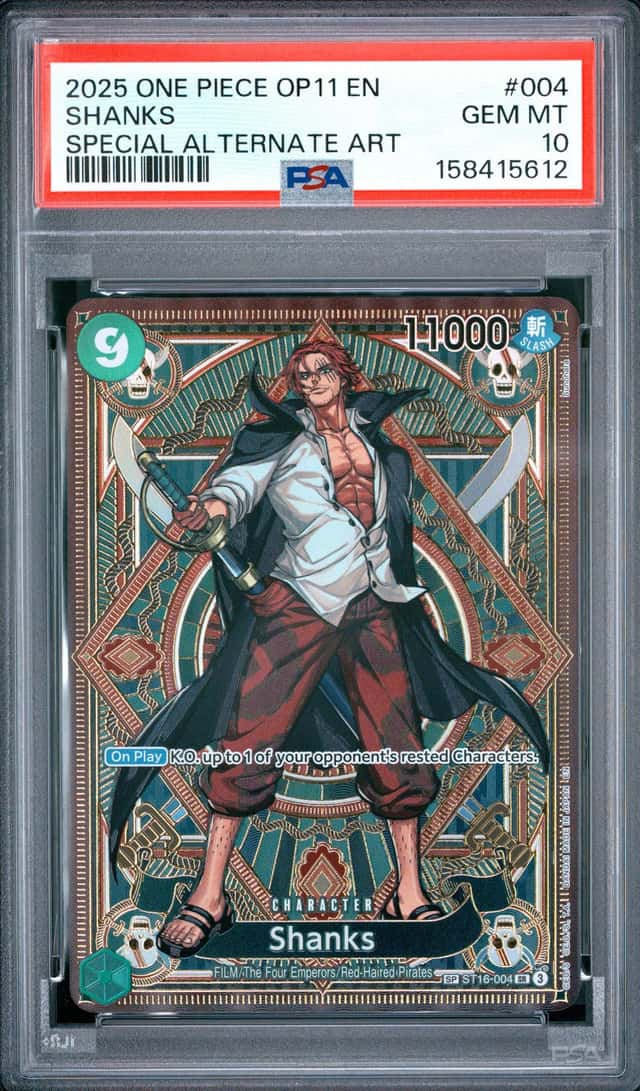 One Piece Shanks Special Alternate Art OP11-004 PSA 10 Gem Mint