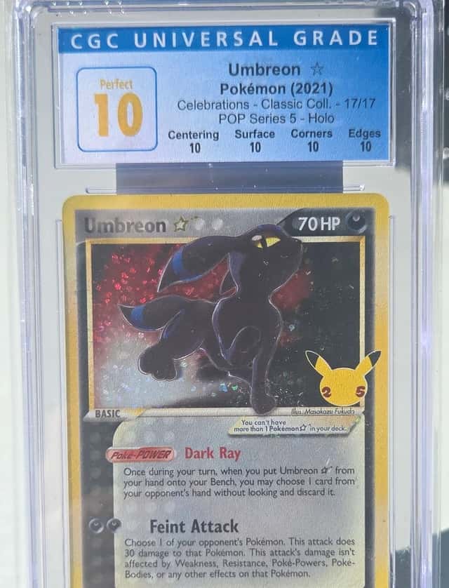 Celebration Umbreon Star 17/17 POP Series 5 Perfect CGC 10