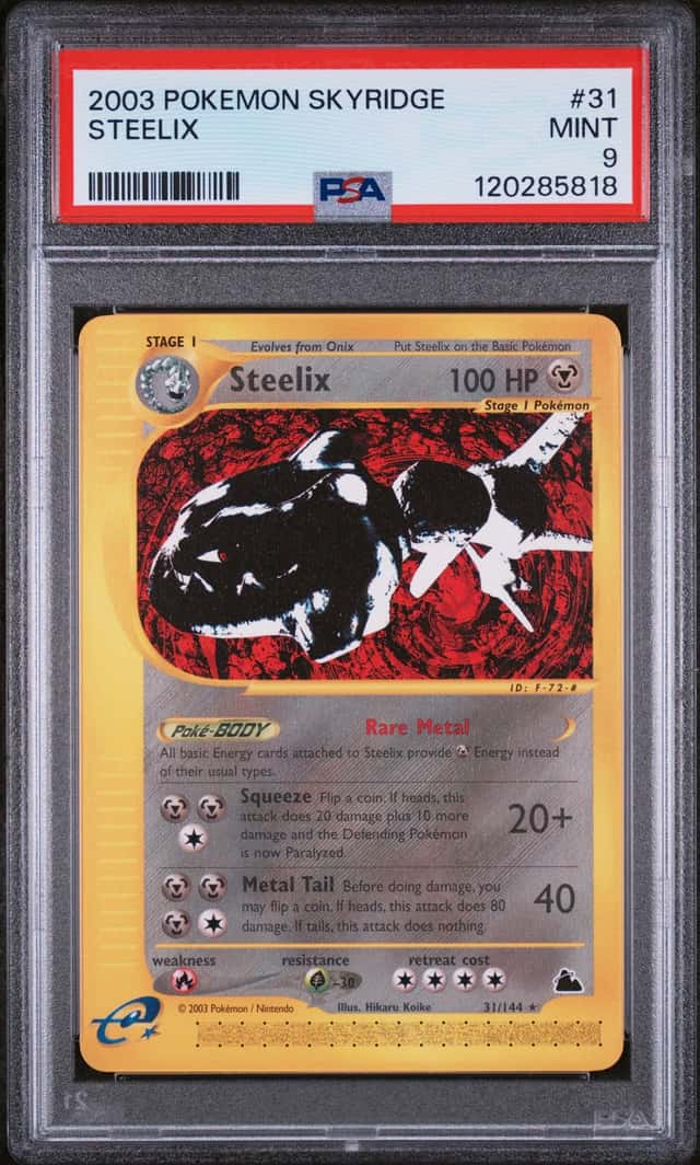 Pokemon TCG Steelix 31/144 Skyridge PSA 9 Non Holo Rare