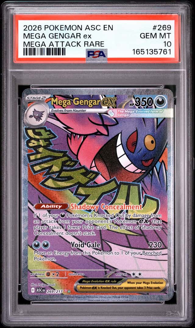 Mega Gengar ex Me: Ascended Heroes Holo 269/217 2026 PSA 10 Mega Attack Rare