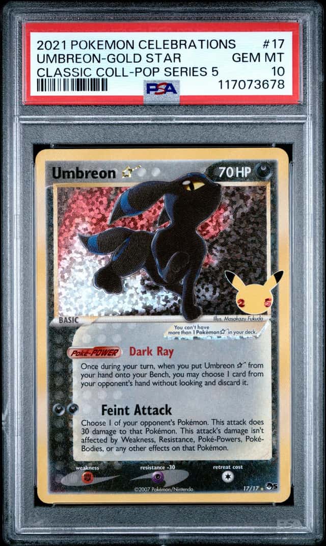 PSA 10 - Umbreon Gold Star 17/17 2021 Pokemon Celebrations Pop Series 5 - 1