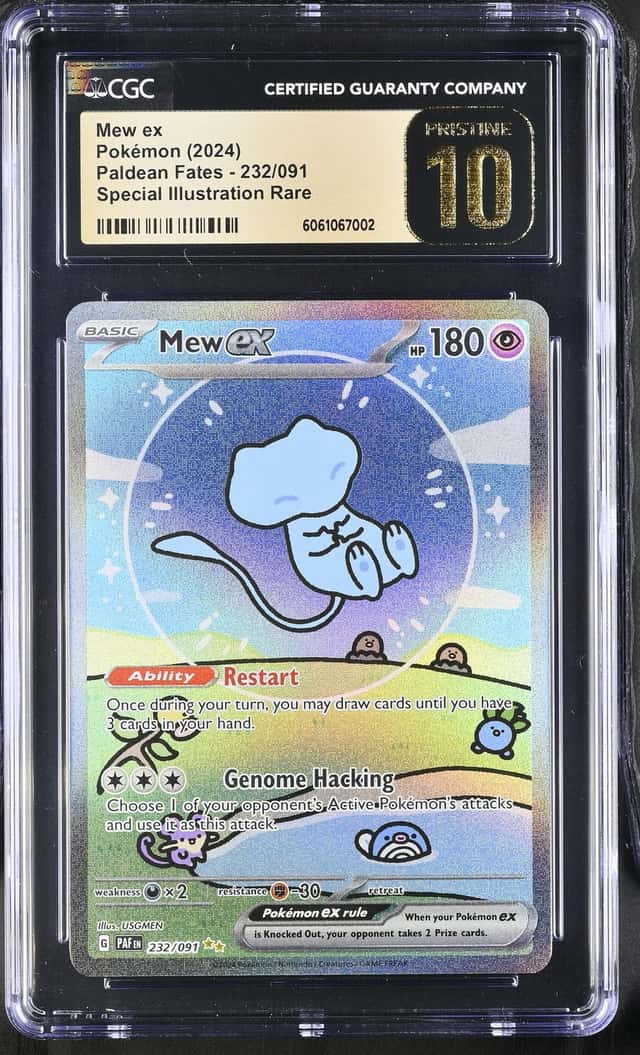 2024 POKEMON PALDEAN FATES #232 MEW EX SPECIAL ILLUSTRATION RARE CGC PRISTINE 10