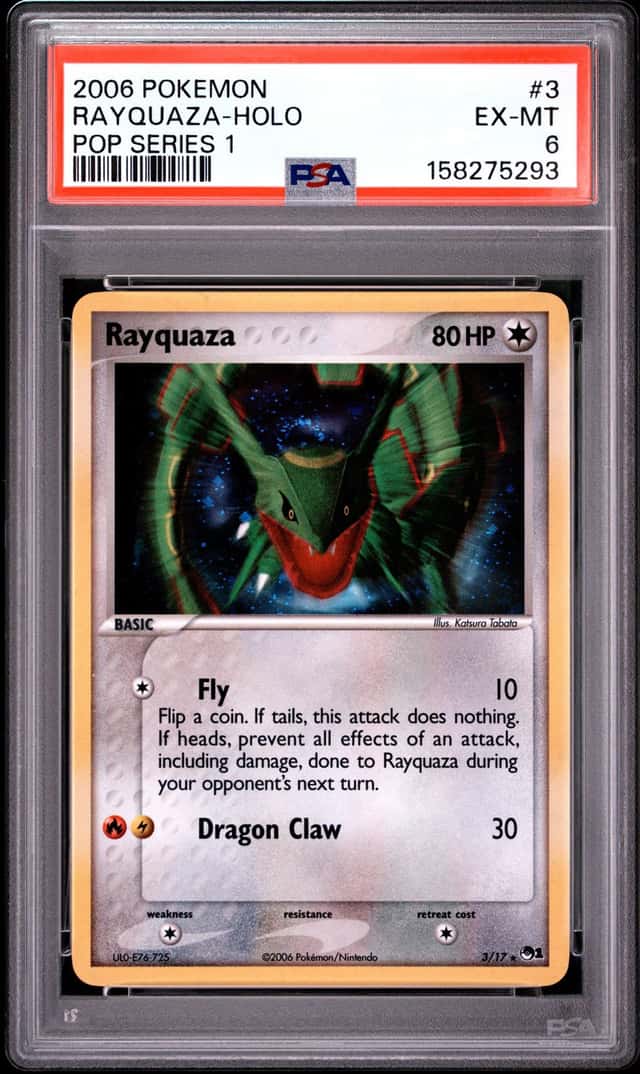 2004 POKEMON POP SERIES 1 #3/17 RAYQUAZA PSA 6