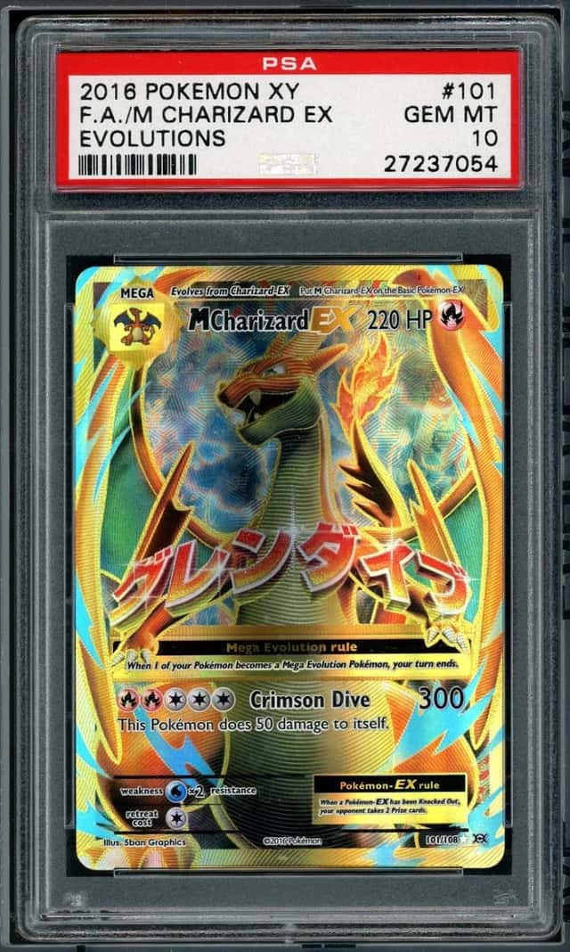 POKEMON M CHARIZARD 2016 XY EVOLUTIONS #101 FA PSA 10