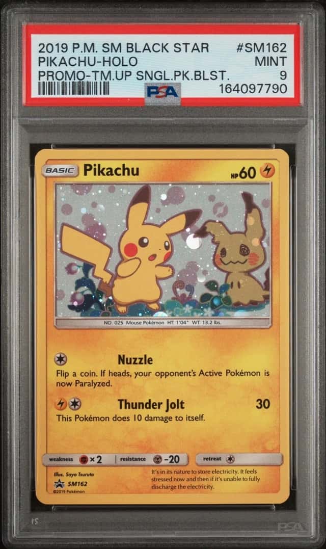 2019 POKEMON SM BLACK STAR PROMO TEAM UP SINGLE PACK BLISTERS PIKACHU-HOLO PSA 9