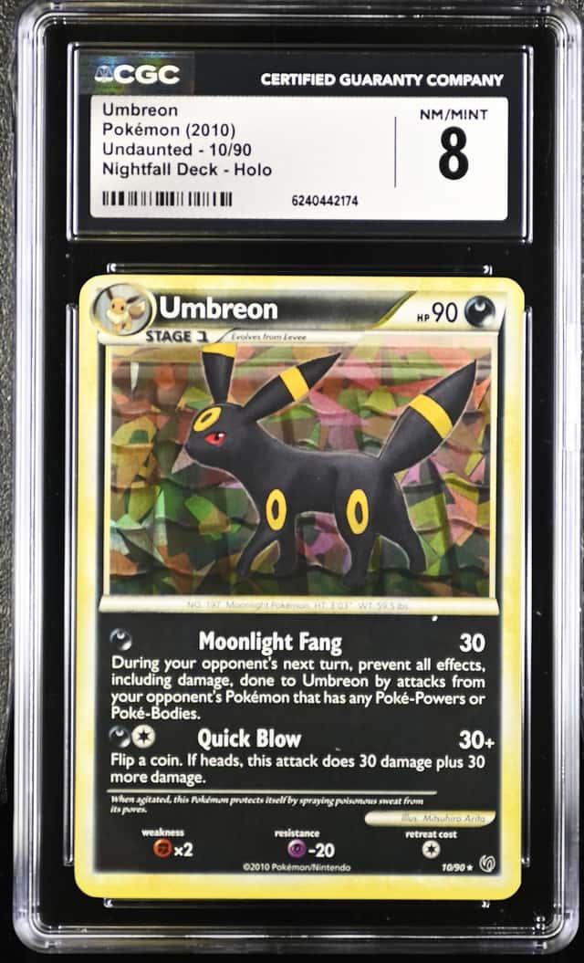 2010 Pokemon Undaunted Nightfall Deck #10 Umbreon Holo CGC 8 NM-MT