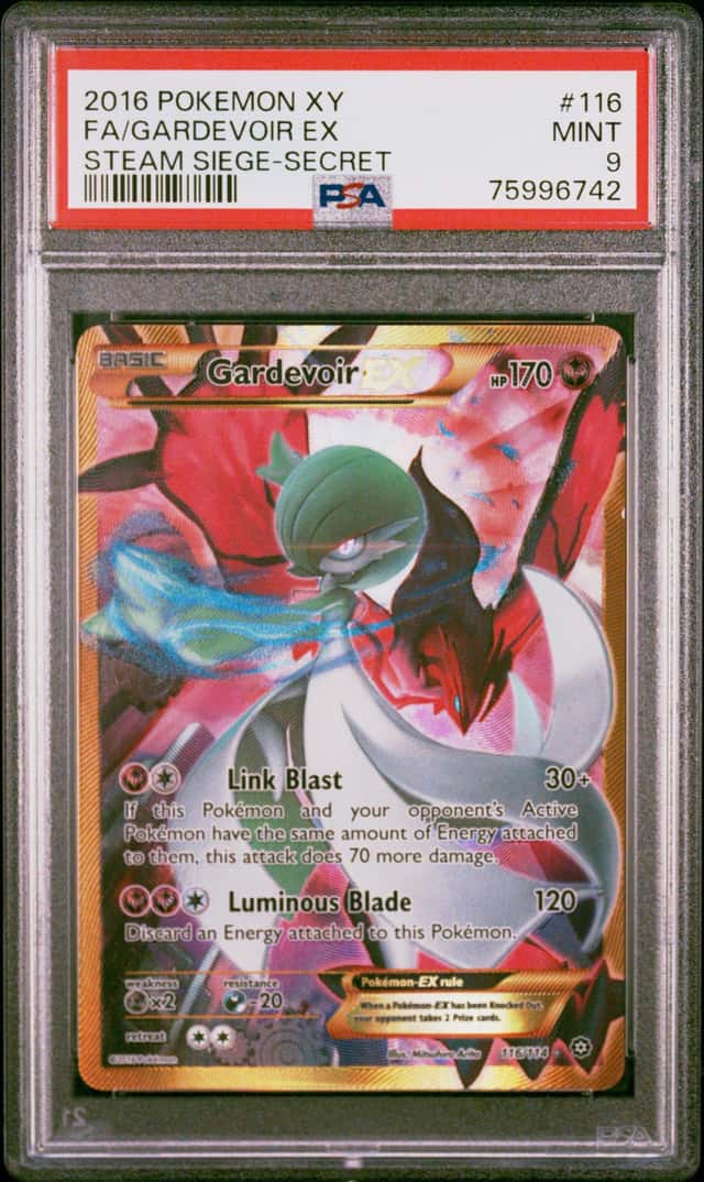 Pokemon TCG Gardevoir EX XY Steam Siege 116/114 Secret Rare FA Holo EN PSA 9