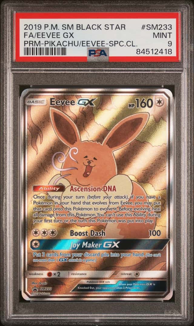 2019 Pokemon EEVEE GX #SM233 Black Star Promo Special Collection English PSA 9