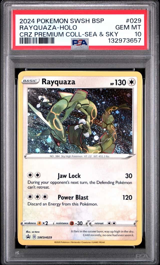 The Pokémon Company Rayquaza SWSH029 Holo Promo PSA 10 English SWSH