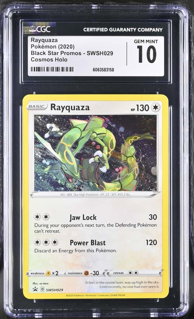 2020 Pokemon Black Star Promo #SWSH029 Rayquaza Holo CGC 10 GEM MINT