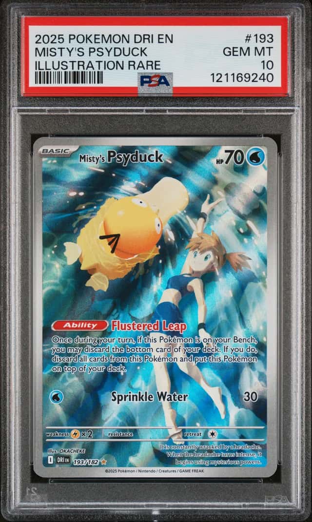 2025 Pokemon Destined Rivals Misty's Psyduck #193/182 PSA 10 GEM MINT