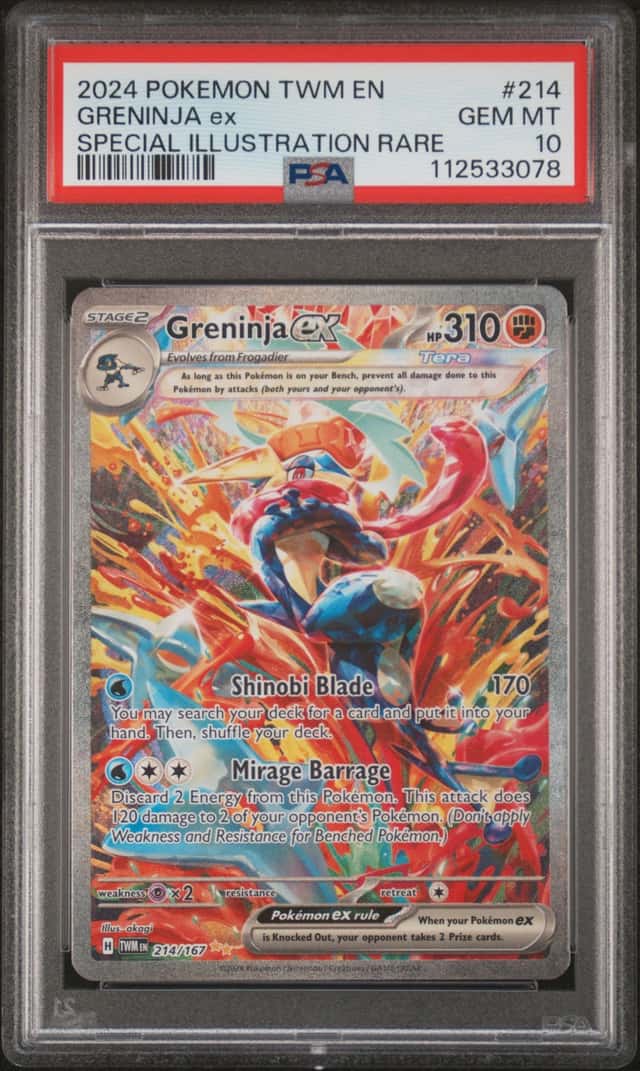 2024 Pokemon Twilight Masquerade Greninja ex #214/167 PSA 10 GEM MINT