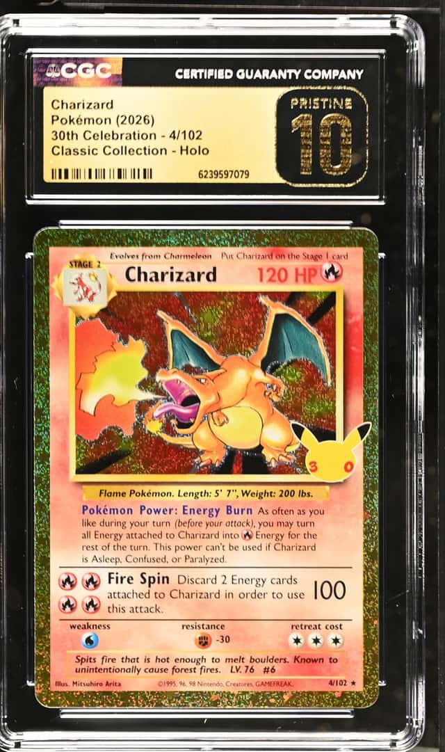 2026 Pokemon SWSH Celebrations Charizard Classic Rare #4/102 CGC 10 Pristine