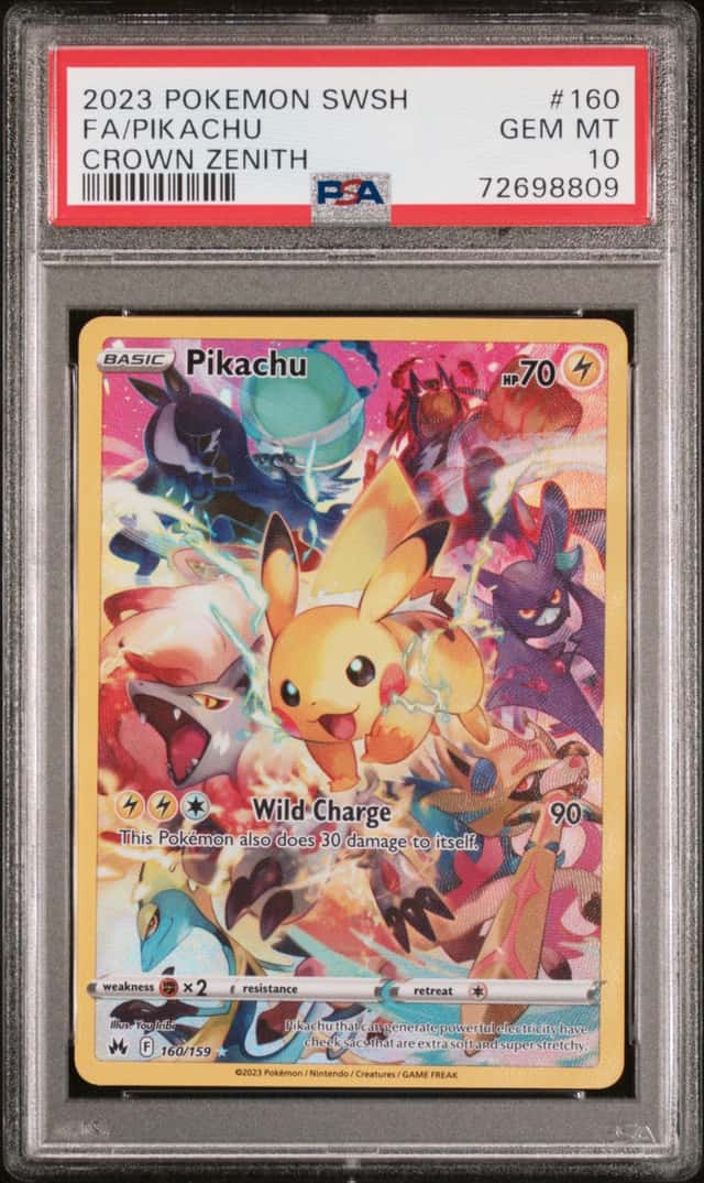 2023 Pokemon SWSH Crown Zenith Pikachu #160/159 PSA 10 GEM MINT