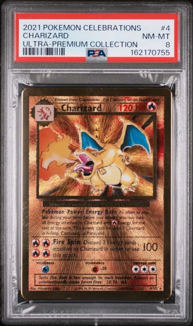 2021 POKEMON CELEBRATIONS ULTRA-PREMIUM COLLECTION #4 CHARIZARD PSA 8